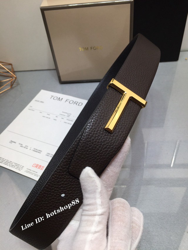 TOM FORD商務男士皮帶 湯姆福特雙面小牛皮腰帶  jjp1868